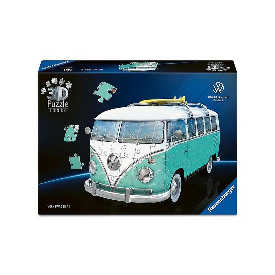 Puzzle 3D Iconics: Volkswagen T1 Chrome Edition, 162 pezzi