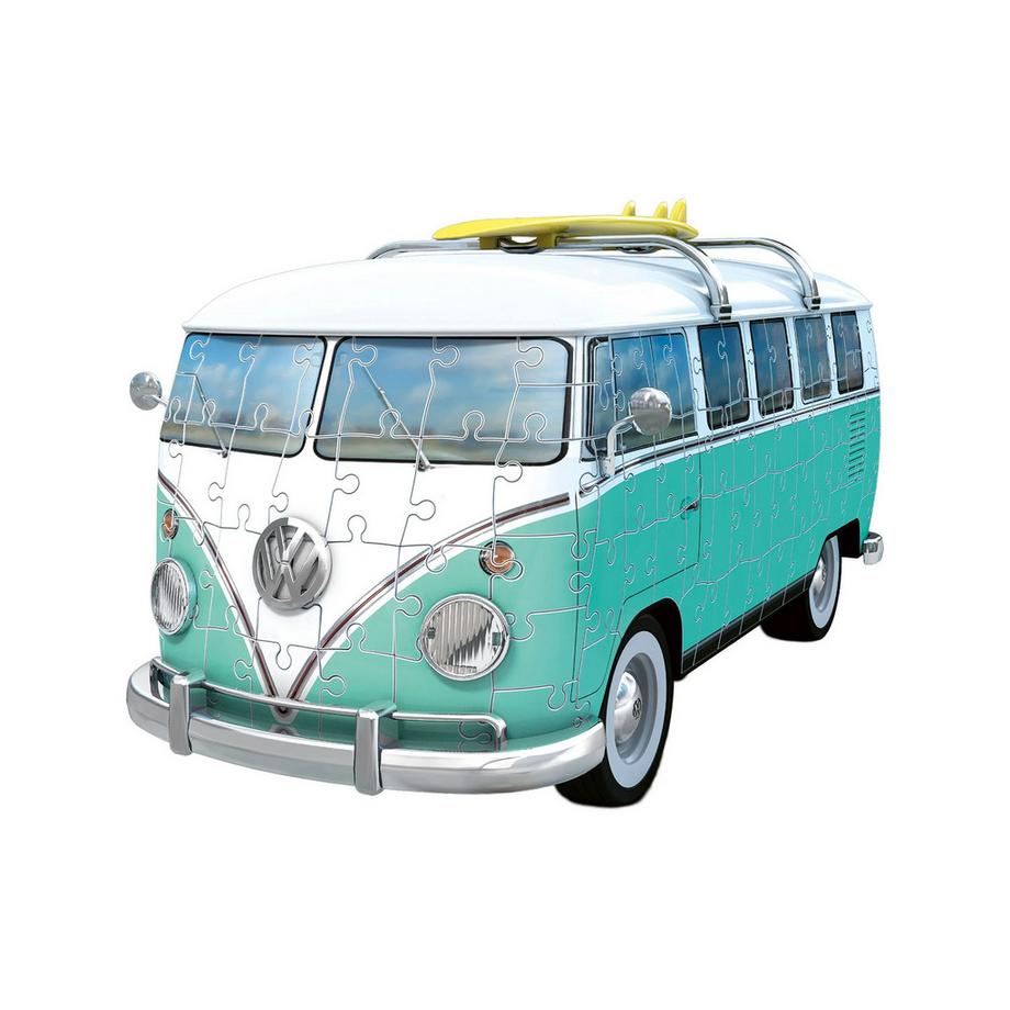 Ravensburger  Puzzle 3D Iconics: Volkswagen T1 Chrome Edition, 162 pezzi 