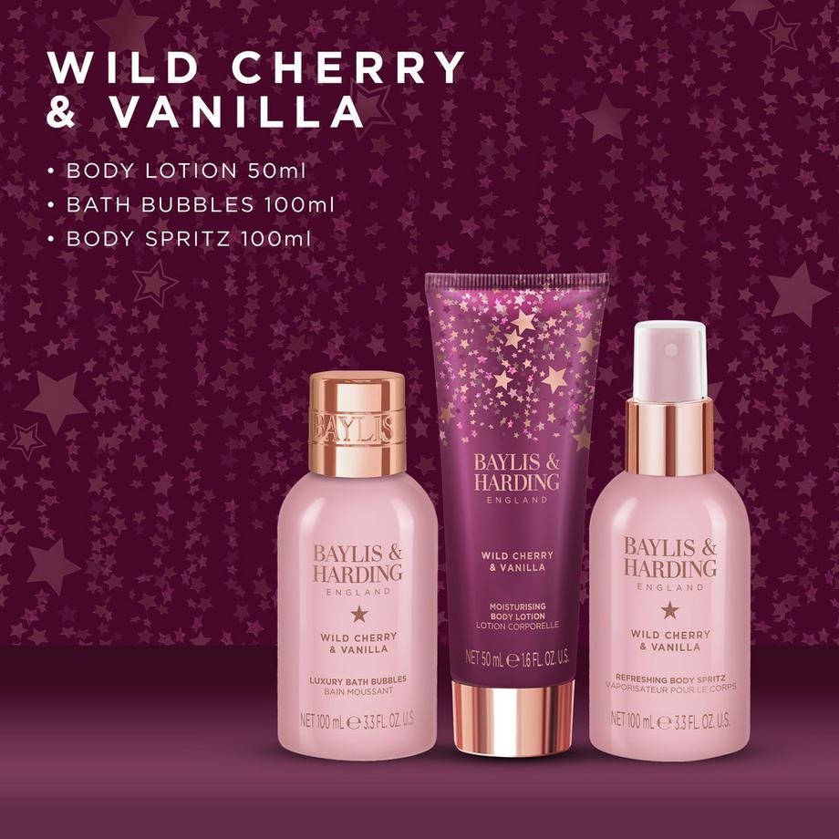BAYLIS & HARDING  Wild Cherry & Vanilla Trio Geschenkset 
