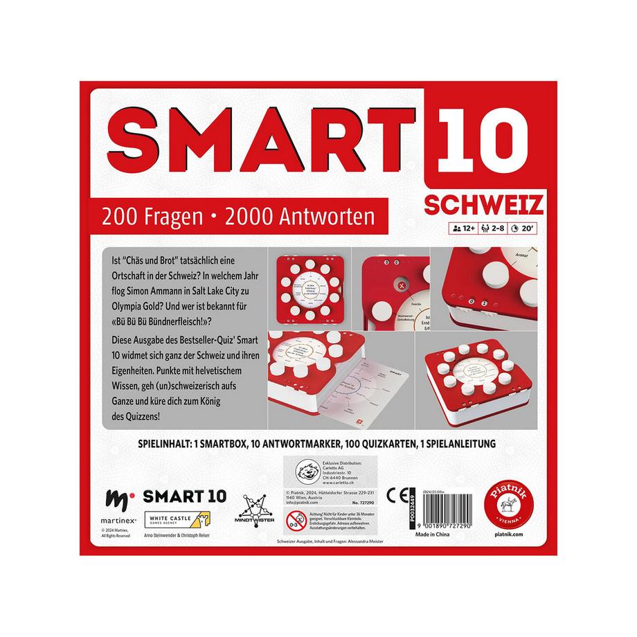 Piatnik  Smart 10 Schweiz, tedesco 