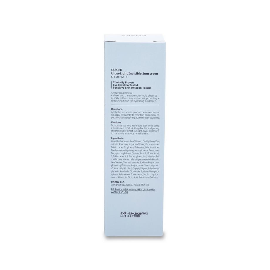 COSRX  Ultra Light Invisible Sunscreen SPF50 PA++++ 