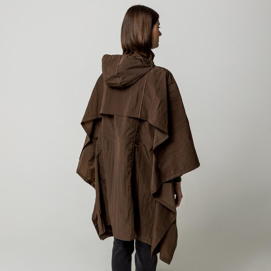 Desigual Poncho à capuche avec cordon de serrage  
