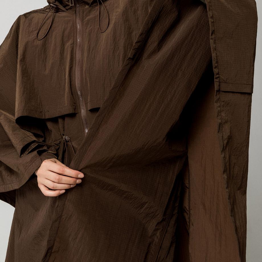 Desigual Poncho à capuche avec cordon de serrage  