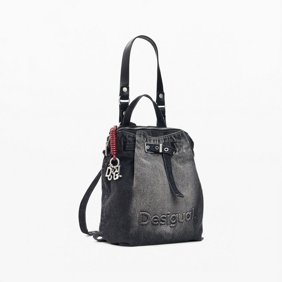 Desigual Sac à dos en jean avec cordon de serrage  