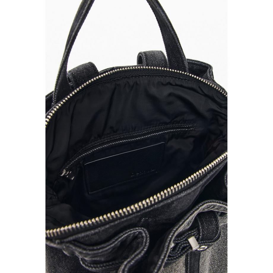 Desigual Sac à dos en jean avec cordon de serrage  