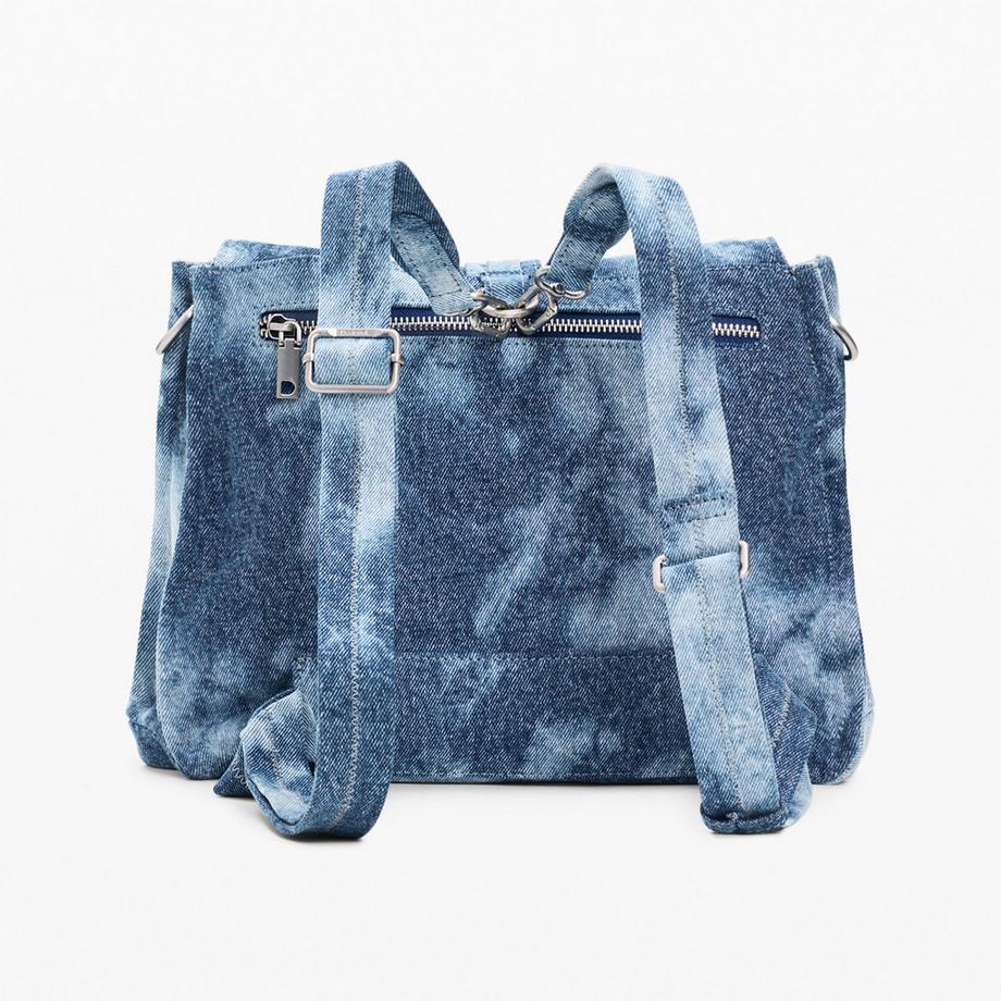 Desigual Denim Rucksack mit Klappenverschluss  