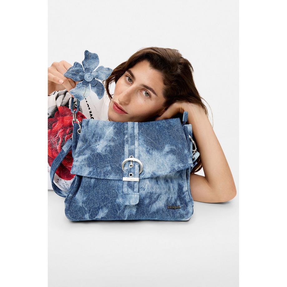 Desigual Denim Rucksack mit Klappenverschluss  