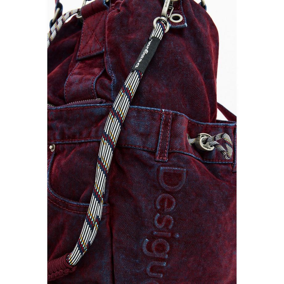Desigual Sac à dos en denim avec fermeture à cordon  