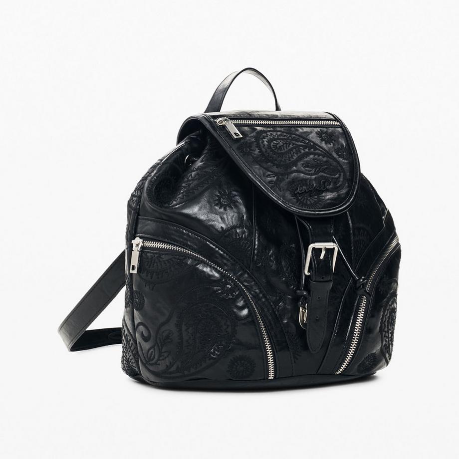 Desigual Sac à dos Paisley gaufré avec boucle avant  