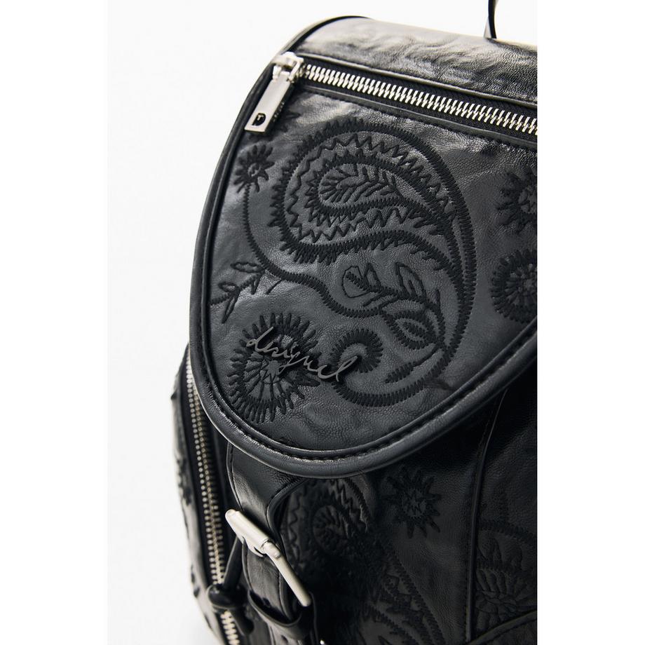 Desigual Sac à dos Paisley gaufré avec boucle avant  