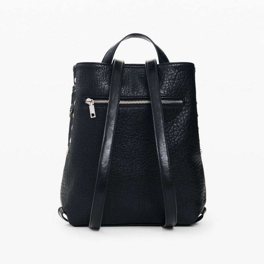 Desigual Zaino con zip e borchie  