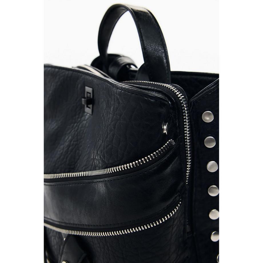 Desigual Zaino con zip e borchie  