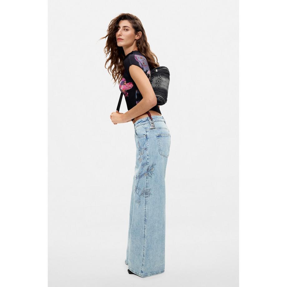 Desigual Denim Logo Schultertasche  