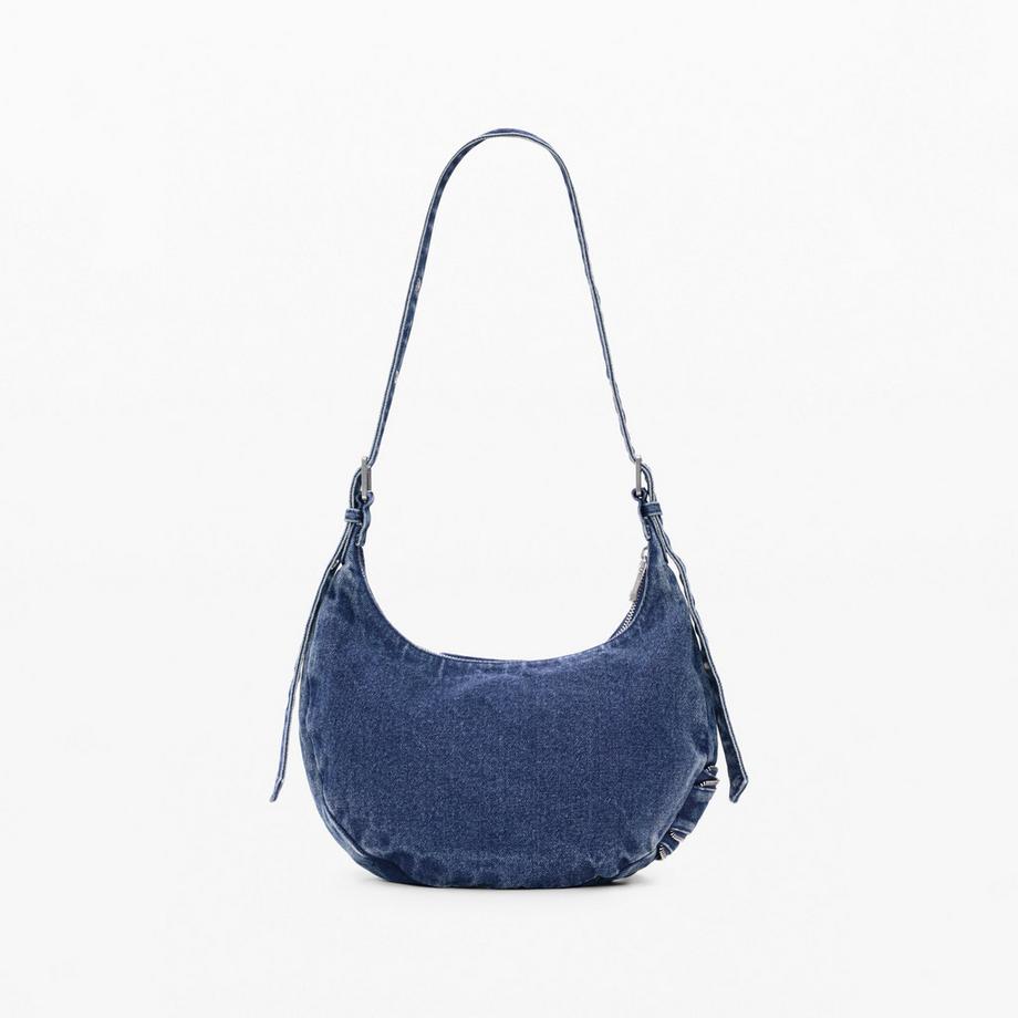 Desigual Denim Umhängetasche mit Nieten  