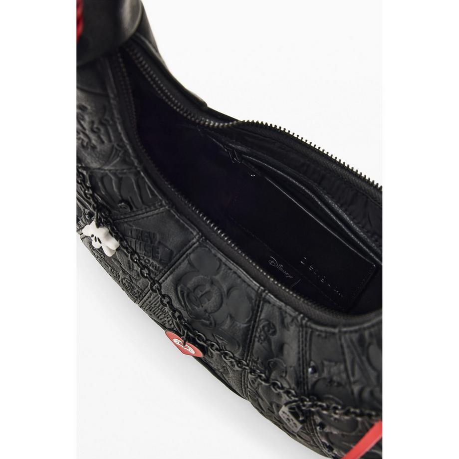 Desigual Mickey Mouse geprägte Hobo-Tasche mit roten Akzenten  