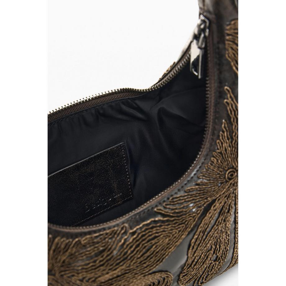 Desigual Bestickte Hobo Tasche mit Blumenmuster  