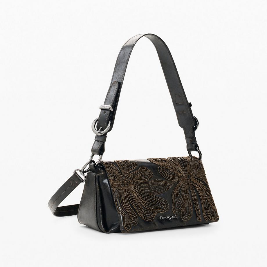 Desigual Blumenstickerei Schultertasche  