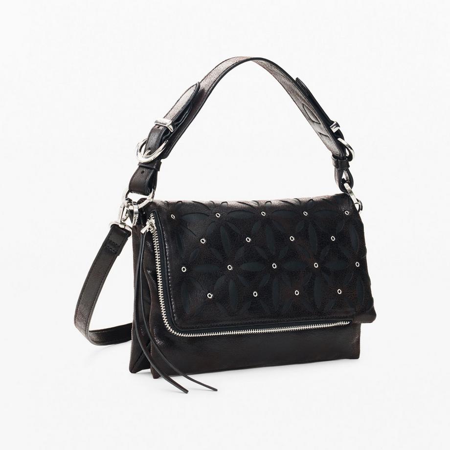 Desigual Blumenperforierte Schultertasche  