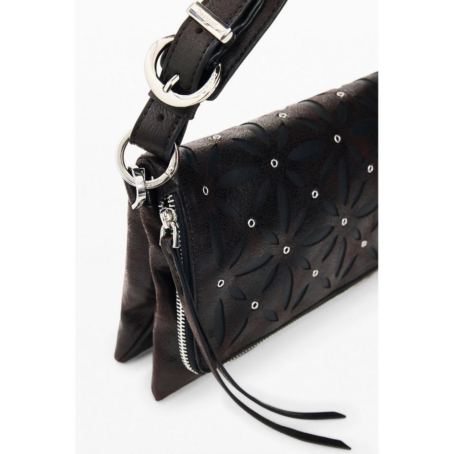 Desigual Blumenperforierte Schultertasche  