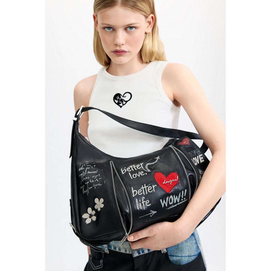 Desigual Graphic Print Schultertasche  