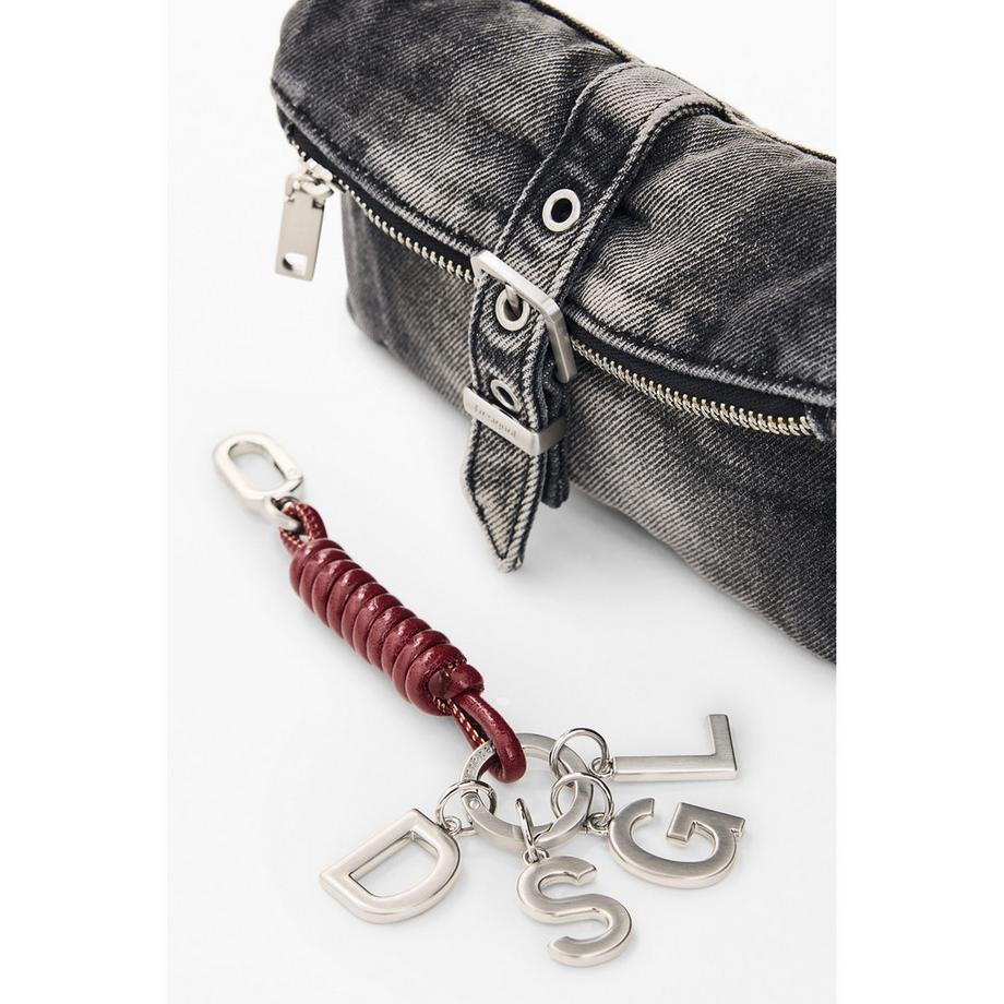 Desigual Denim Portemonnaie mit verstellbarem Riemen  