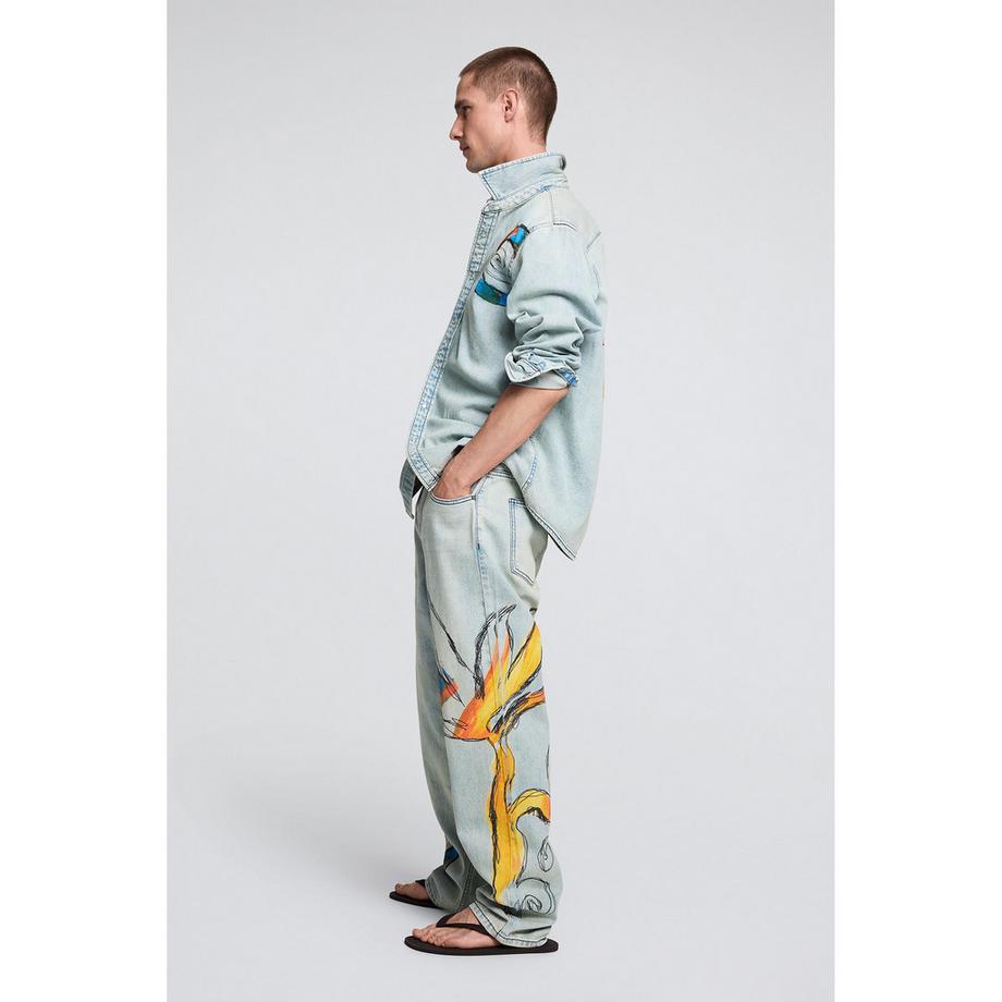 Desigual Chemise en jean à imprimé graphique  