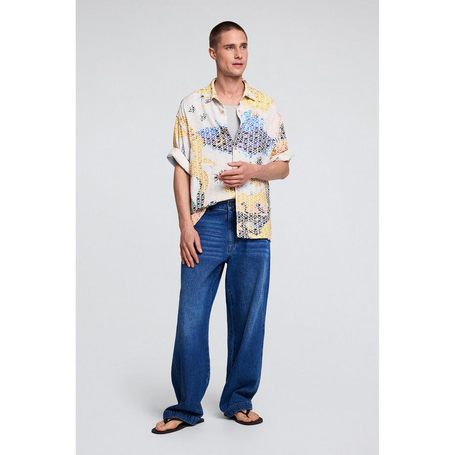 Desigual Chemise à manches courtes à motifs  