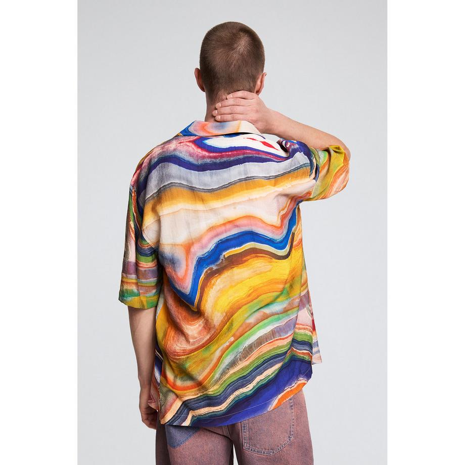 Desigual Chemise à manches courtes à motif abstrait  