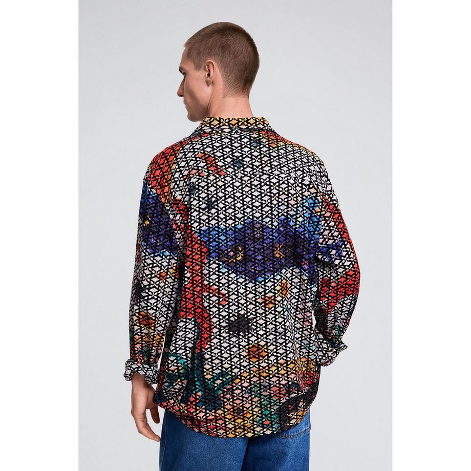 Desigual Chemise à manches longues à motifs  