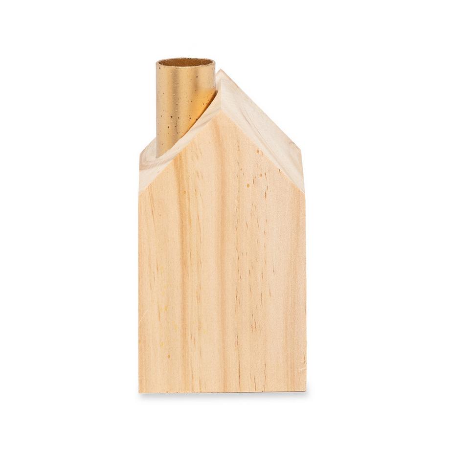 Manor Home Porte-bougies WOODEN HOUSE ADVENT 