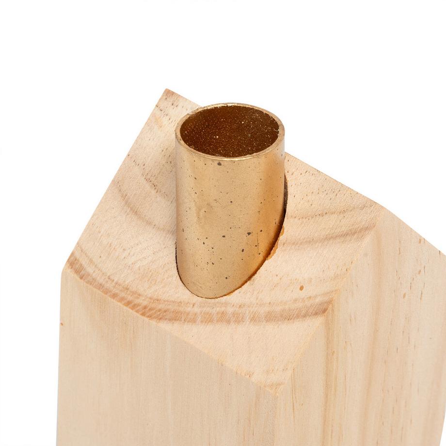 Manor Home Porte-bougies WOODEN HOUSE ADVENT 