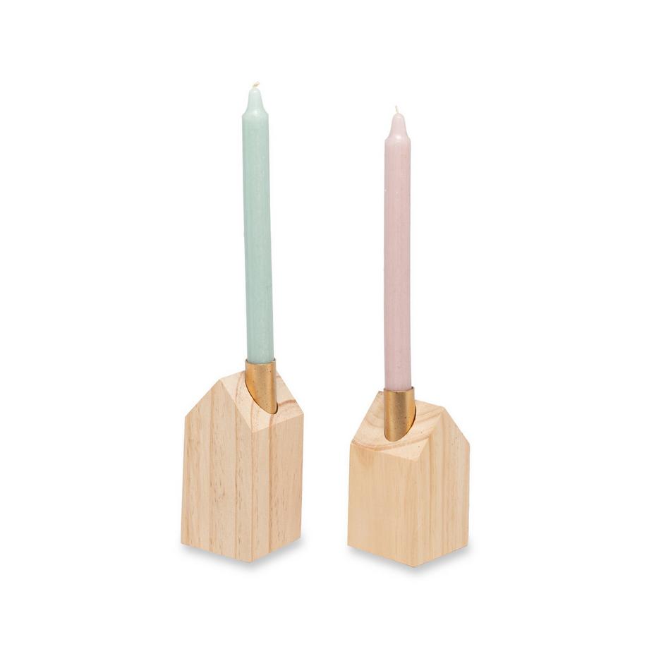 Manor Home Porte-bougies WOODEN HOUSE ADVENT 