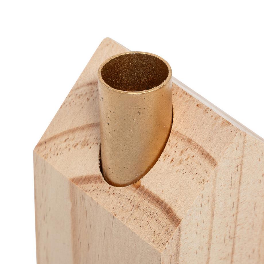 Manor Home Porte-bougies WOODEN HOUSE ADVENT 