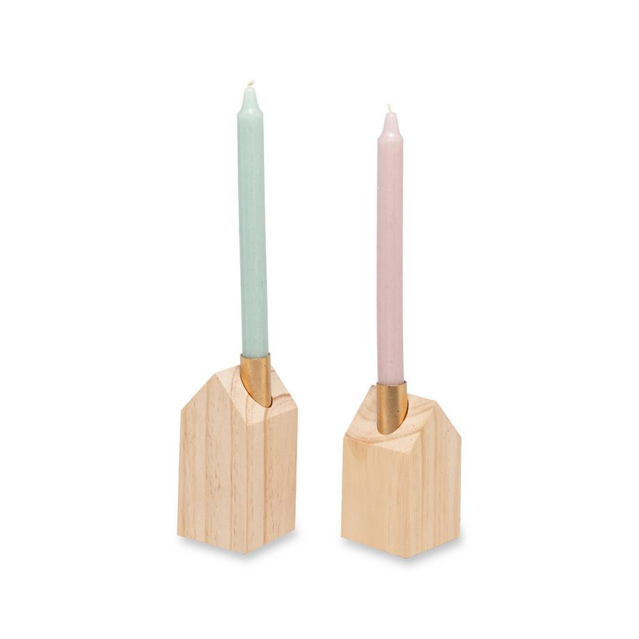 Manor Home Porte-bougies WOODEN HOUSE ADVENT 