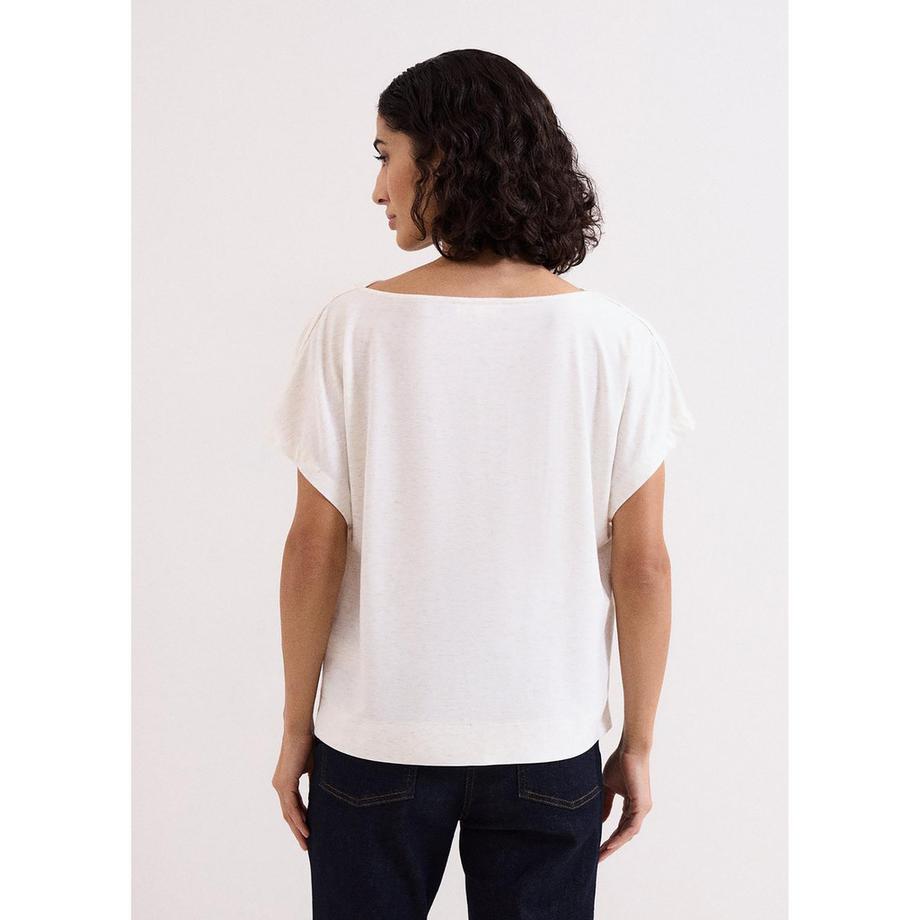 Phase Eight Kurzarm T-Shirt mit drapiertem Ausschnitt  