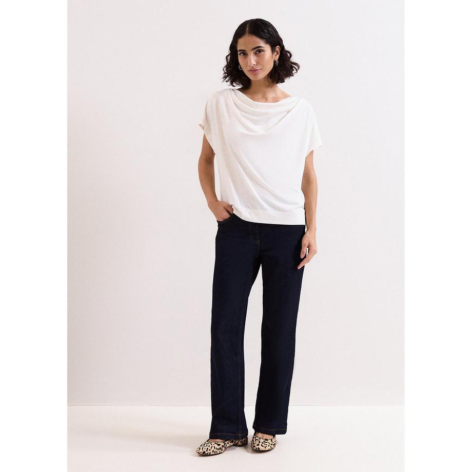 Phase Eight Kurzarm T-Shirt mit drapiertem Ausschnitt  