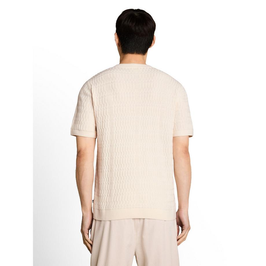 TOM TAILOR T-shirt texturé à manches courtes  