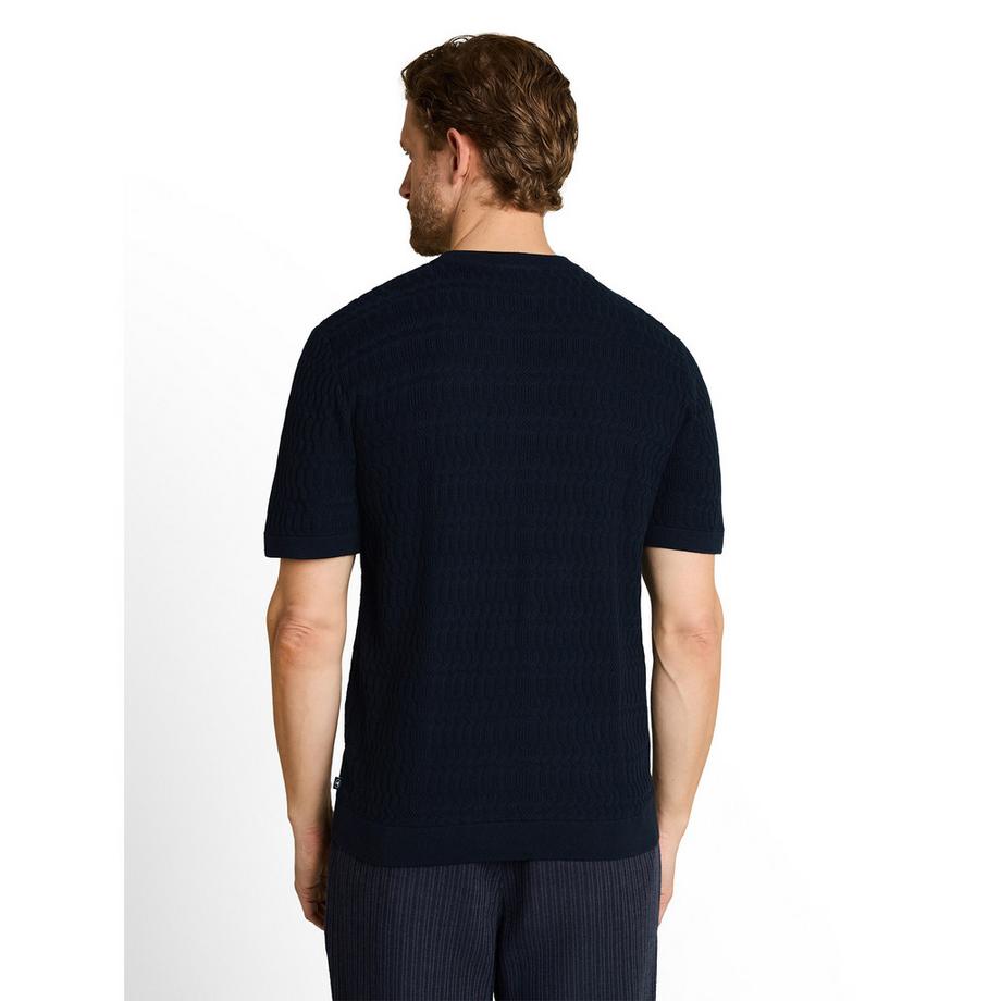 TOM TAILOR T-shirt texturé à manches courtes  