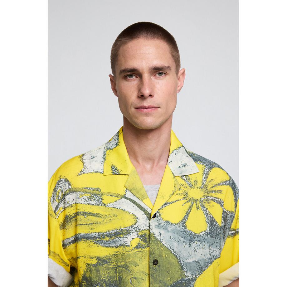 Desigual Camicia Maniche Corte Stampa Astratta  