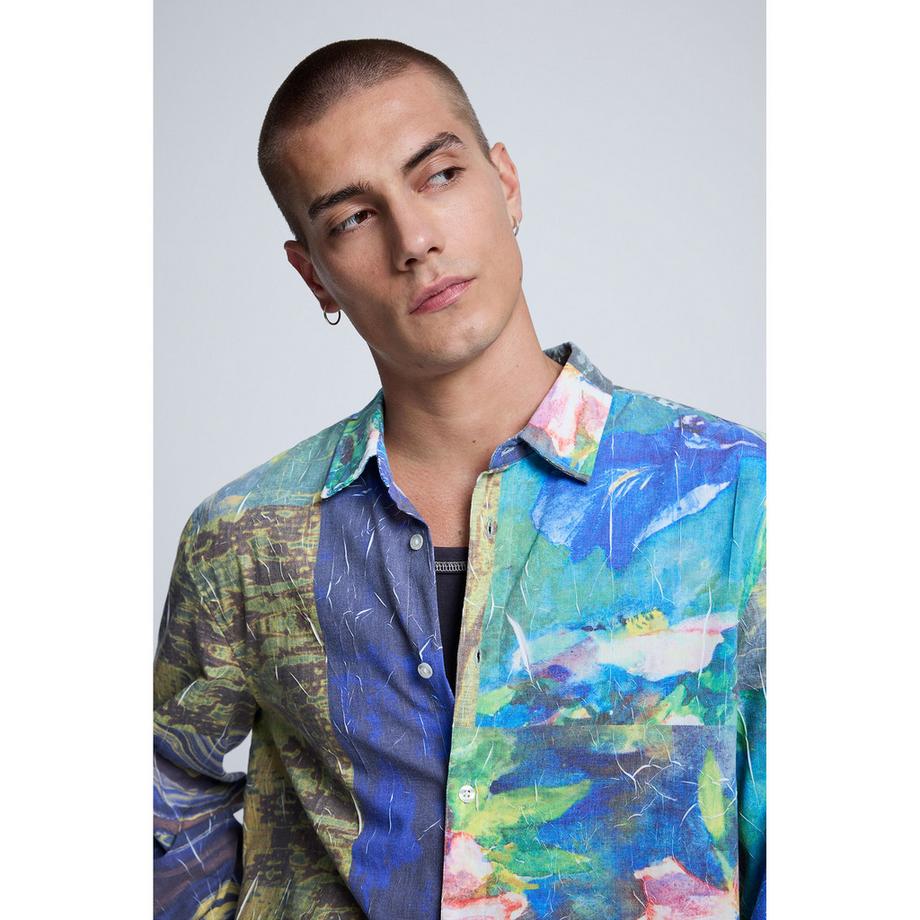 Desigual Camicia a maniche lunghe stampata  