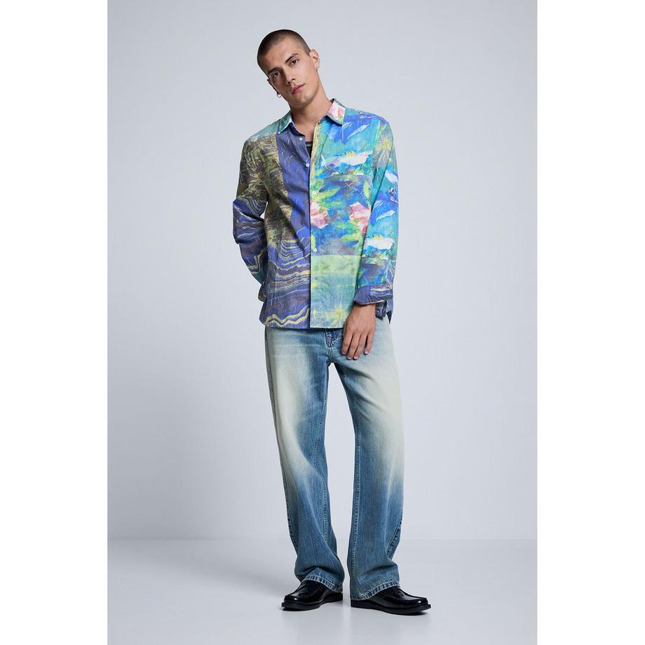 Desigual Camicia a maniche lunghe stampata  