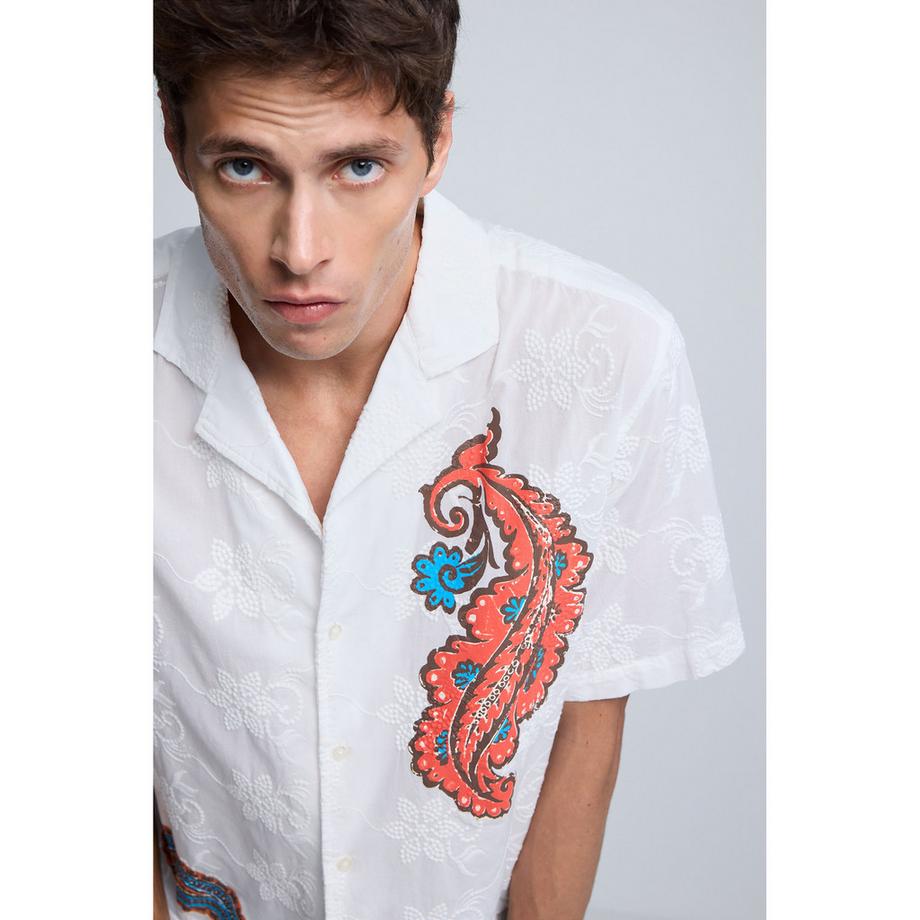 Desigual Kurzarmhemd mit Paisley-Druck  
