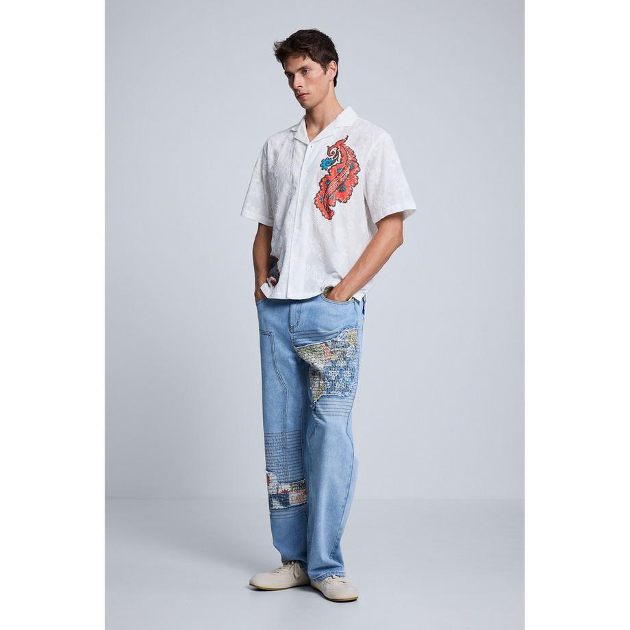 Desigual Kurzarmhemd mit Paisley-Druck  