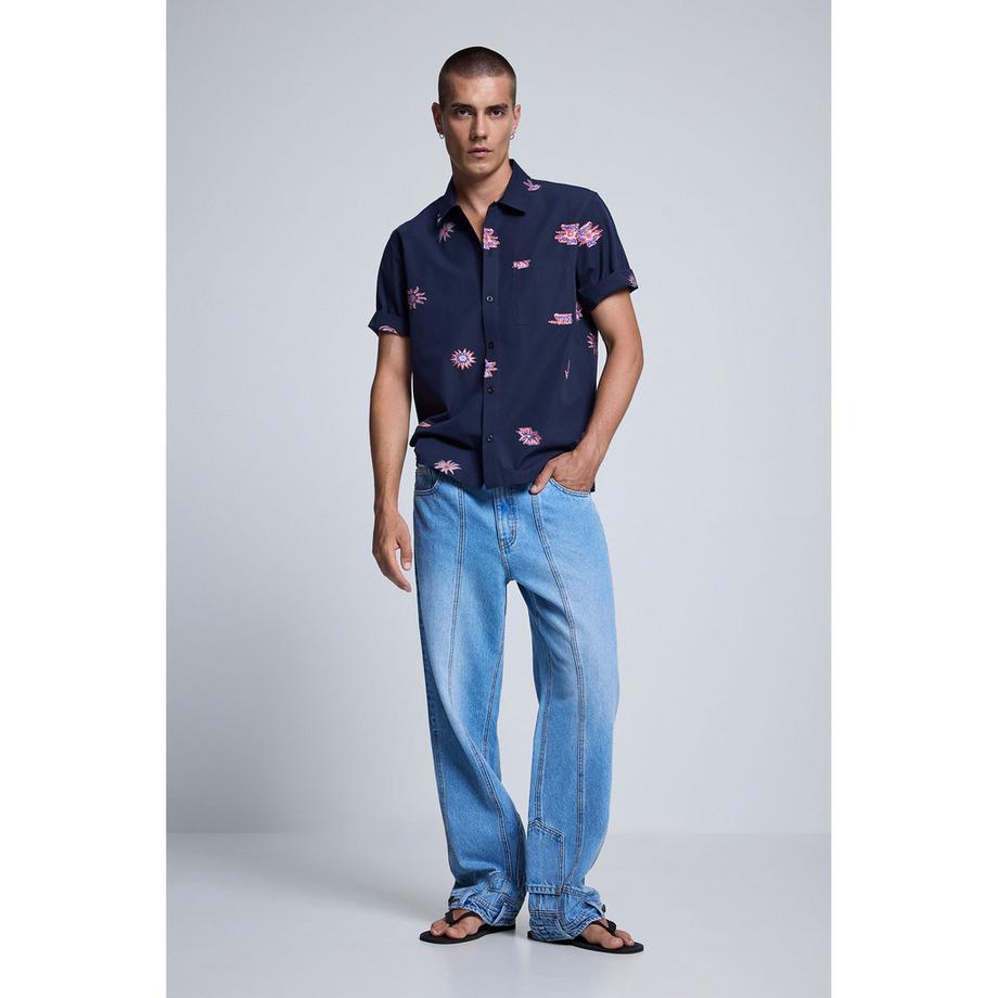 Desigual Camicia maniche corte con stampa floreale  