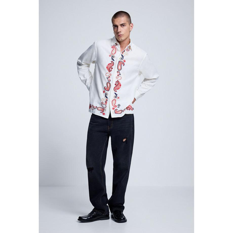 Desigual Paisley besticktes Hemd  