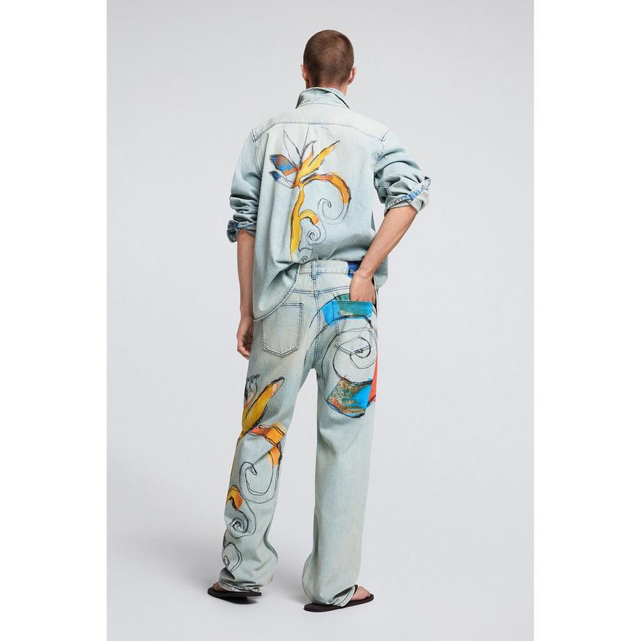 Desigual Jeans imprimé coupe ample  