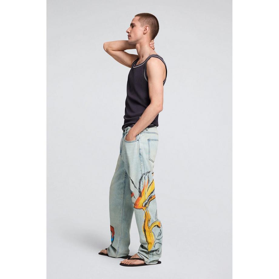 Desigual Jeans imprimé coupe ample  