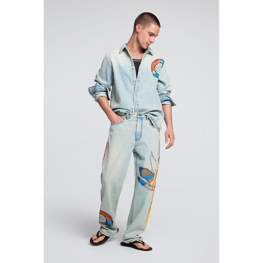 Desigual Jeans imprimé coupe ample  