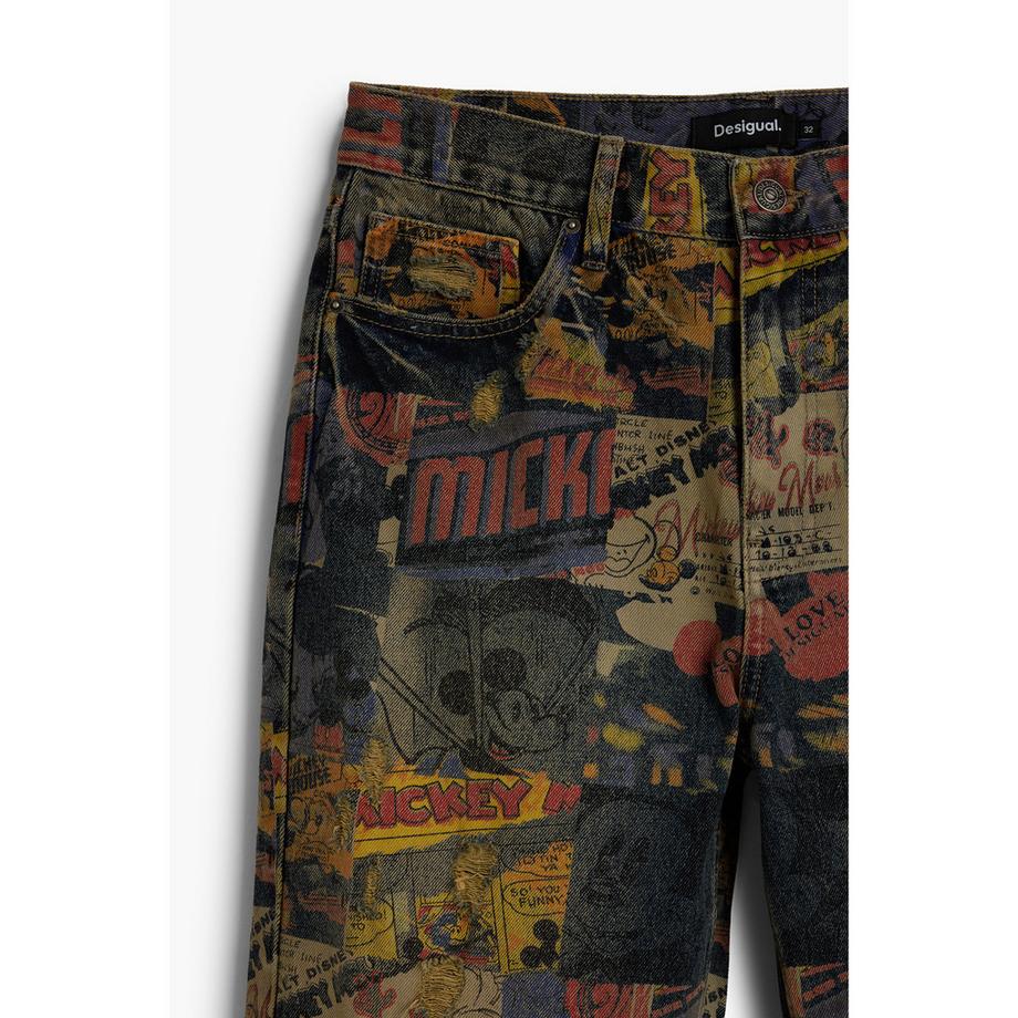 Desigual Jeans imprimé Mickey Mouse  