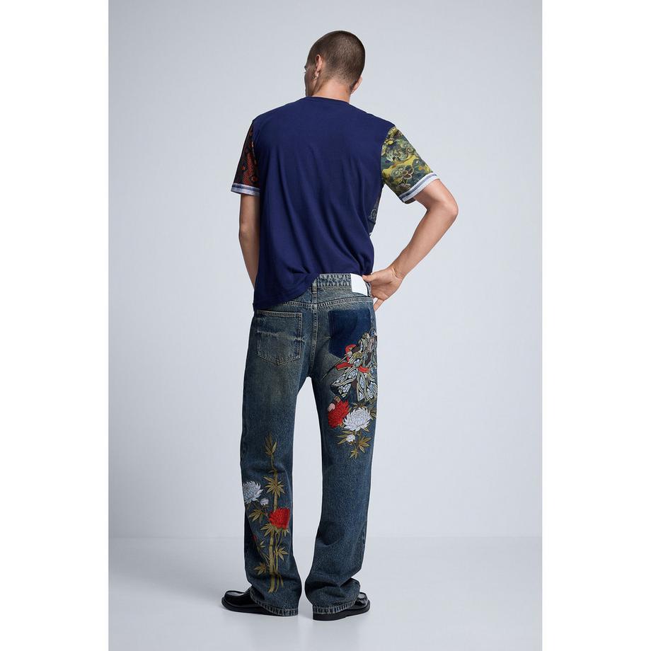 Desigual Bestickte Weitbeinige Jeans  